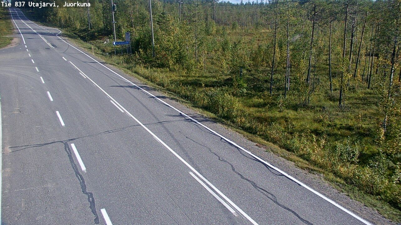 Traffic Cam Utajarvi: Tie 837 - Juorkuna - Puolankaan