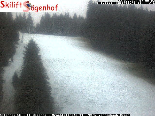 Traffic Cam Vohrenbach: Skilift Sägenhof