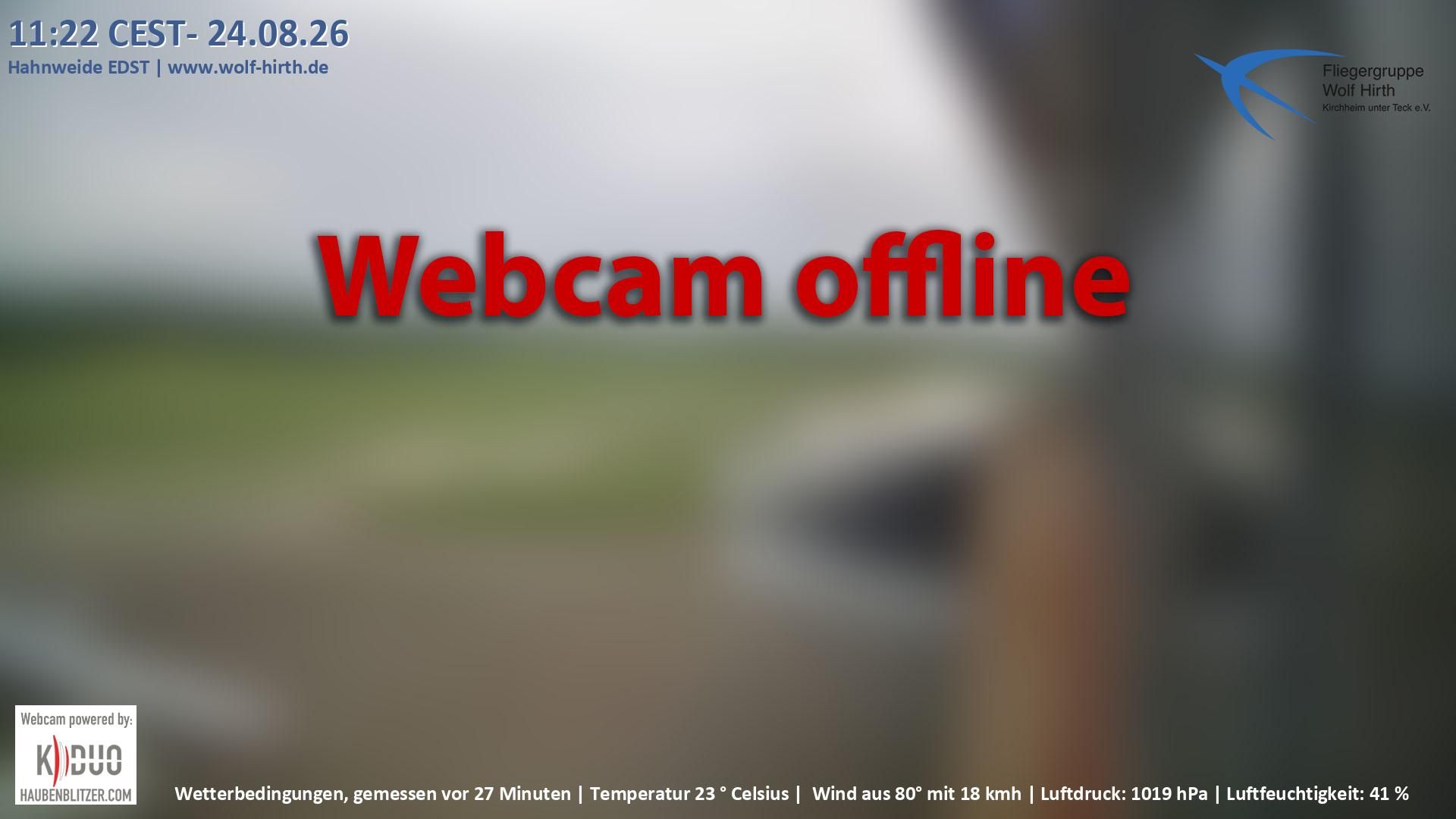 Traffic Cam Kirchheim unter Teck › South-East: Segelfluggelände Kirchheim/Teck-Hahnweide - Flugplatz Hahnweide Airport
