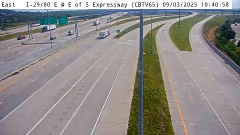 Traffic Cam Council Bluffs: CB - I-29/80E @ E. of S. Expressway (65)