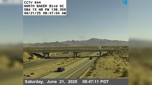 Traffic Cam Baker › North: I-15 : (644) North - Blvd OC