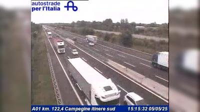 Preview delle webcam di Praticello: A01 km. 122,4 Campegine itinere sud