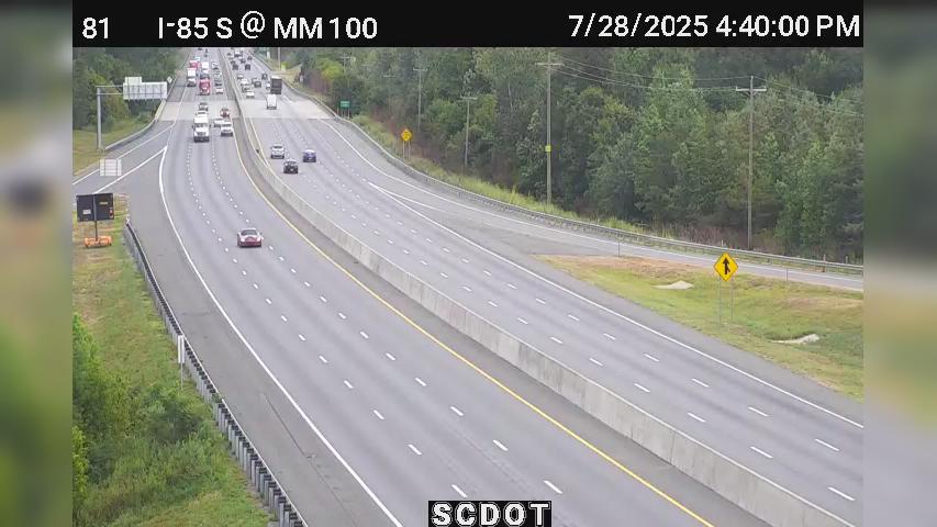 Traffic Cam Glenwood Estates: I-85 S @ MM 100 (Blacksburg Hwy)