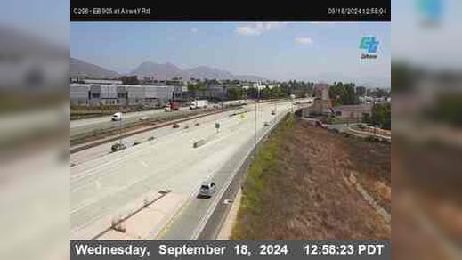 Traffic Cam San Diego: C296) EB 905: at Airway Rd