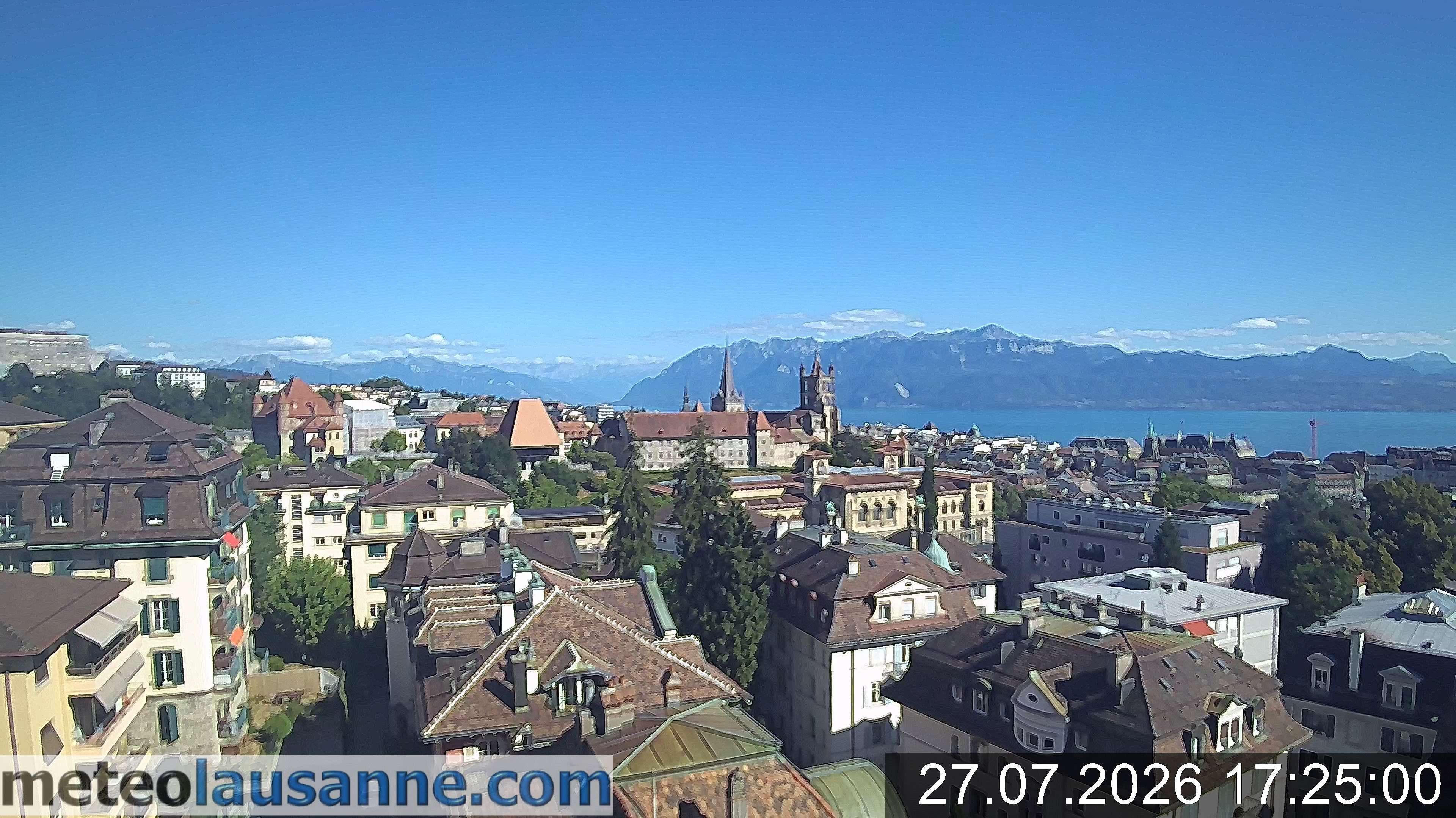 Lausanne › Südosten: Lausanne Cathedral - Lake Geneva - Les Jumelles
