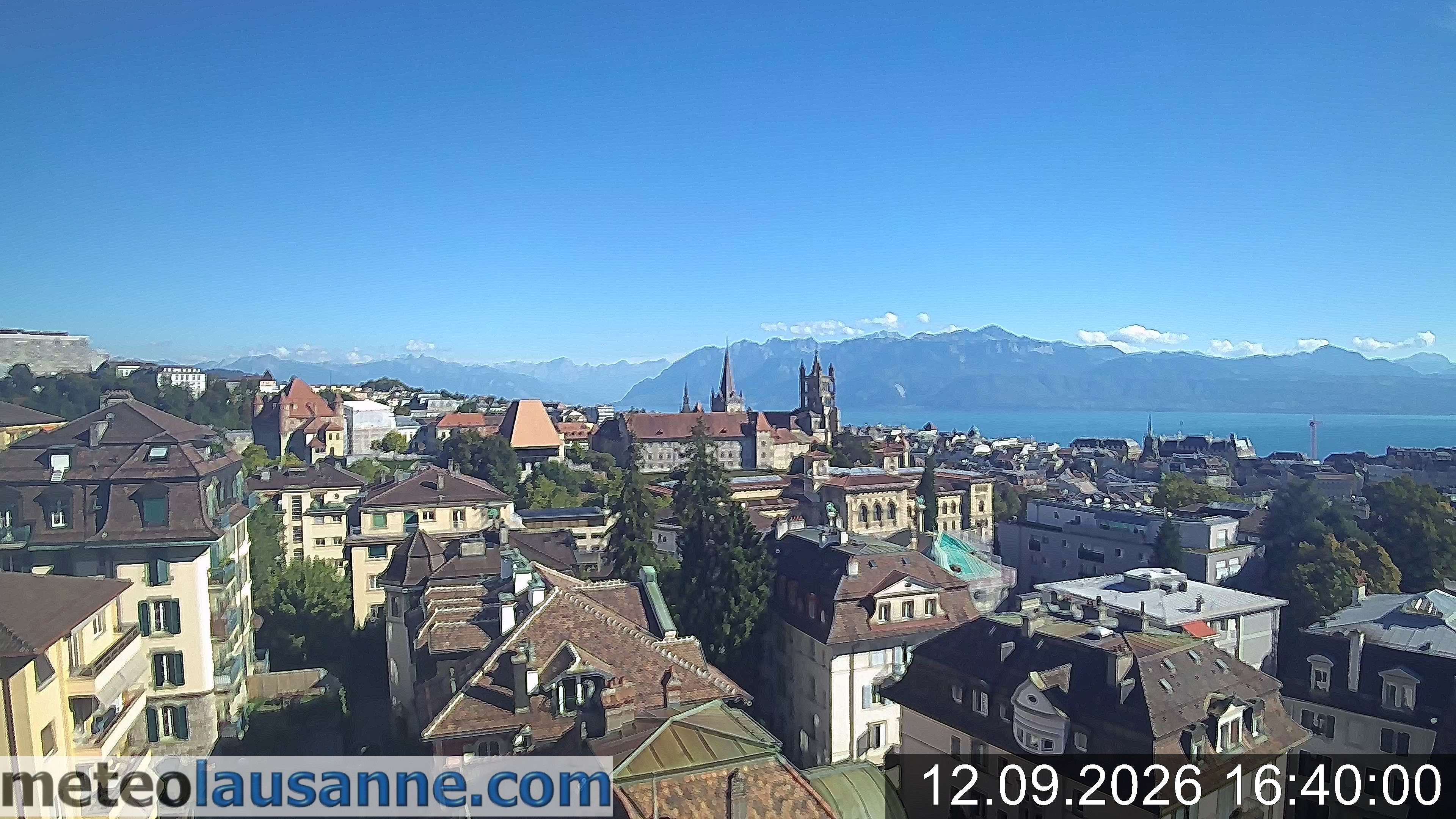 Lausanne › Südosten: Lausanne Cathedral - Lake Geneva - Les Jumelles