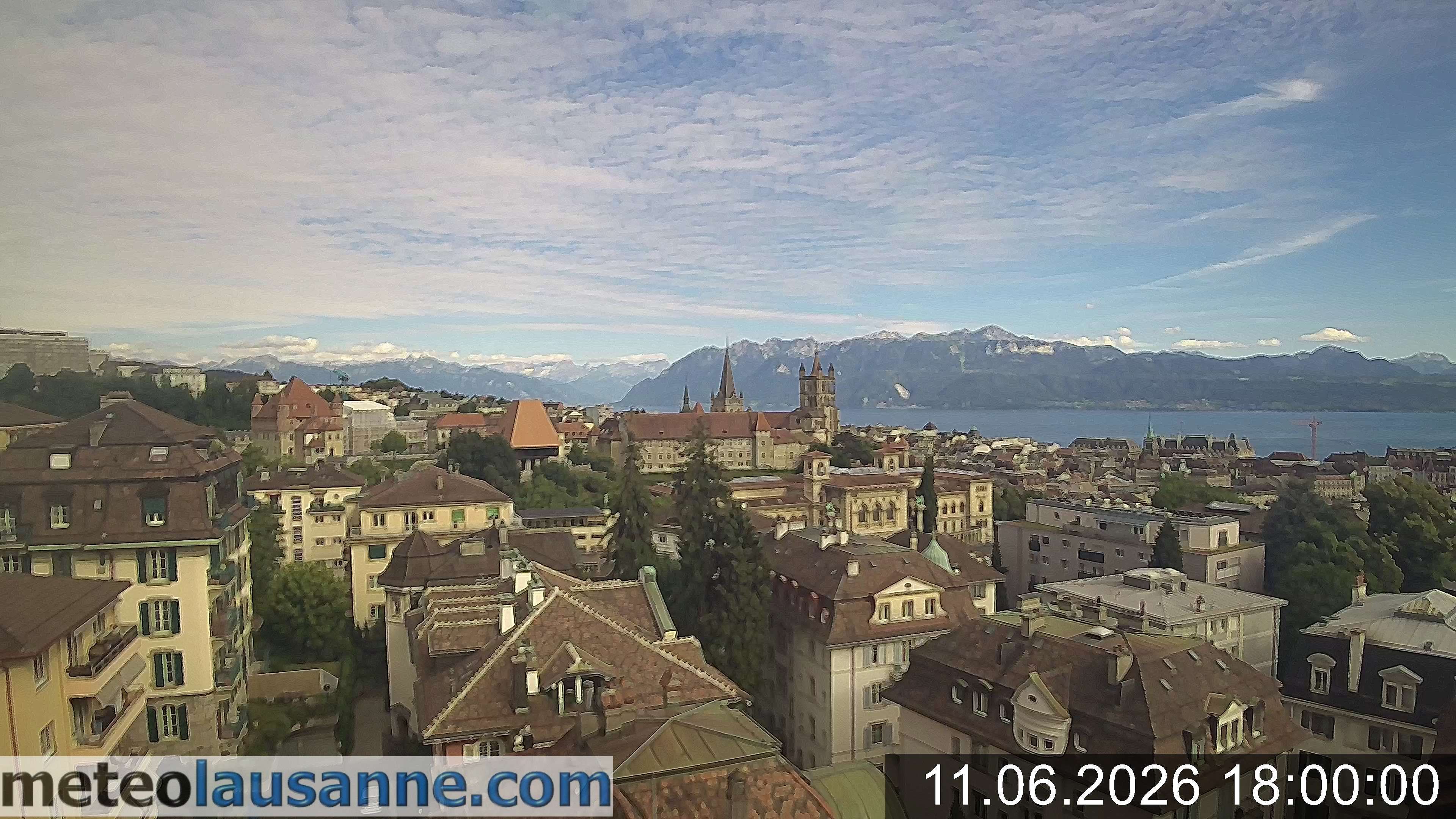 Lausanne › Südosten: Lausanne Cathedral - Lake Geneva - Les Jumelles