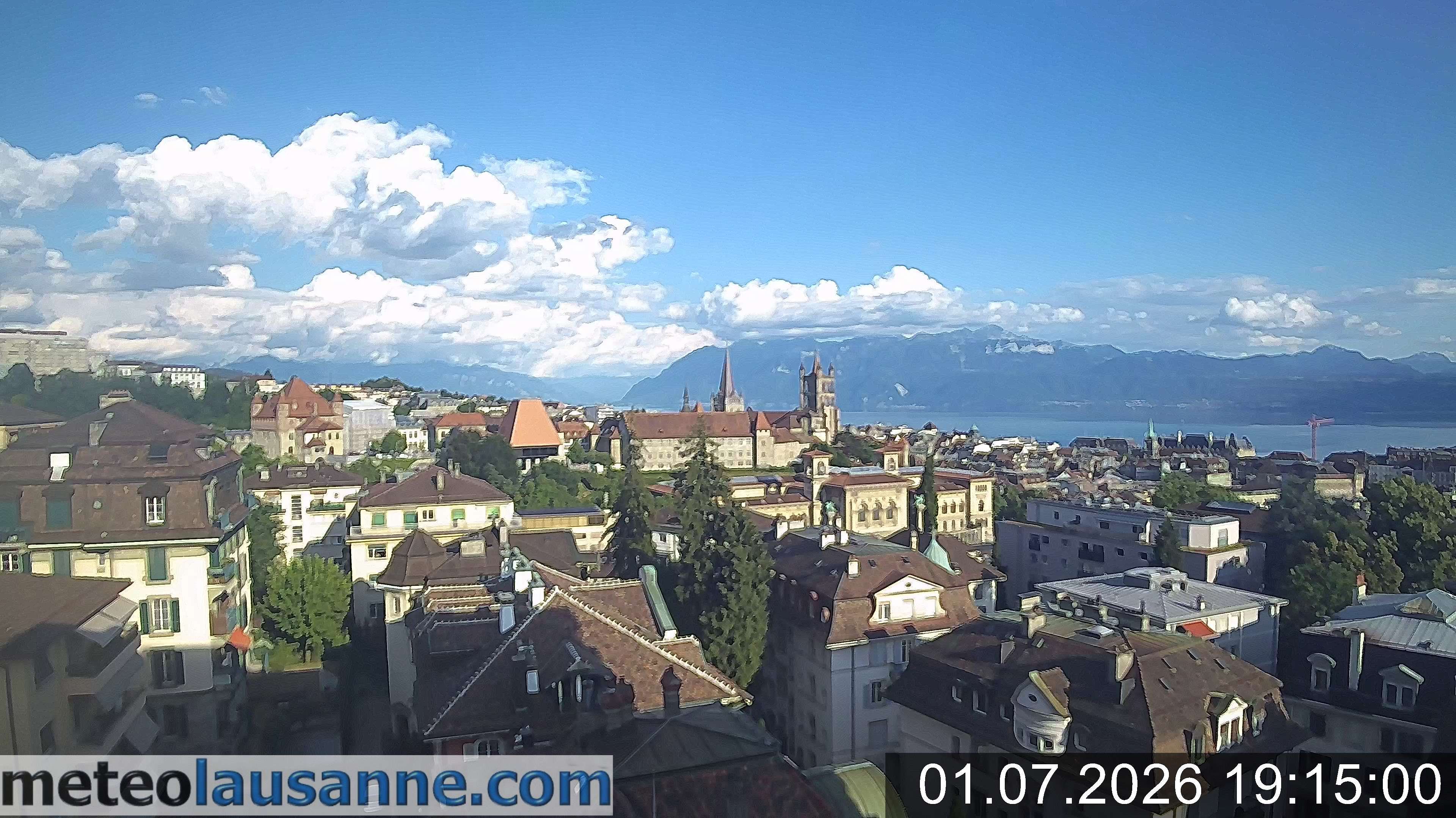 Lausanne › Südosten: Lausanne Cathedral - Lake Geneva - Les Jumelles