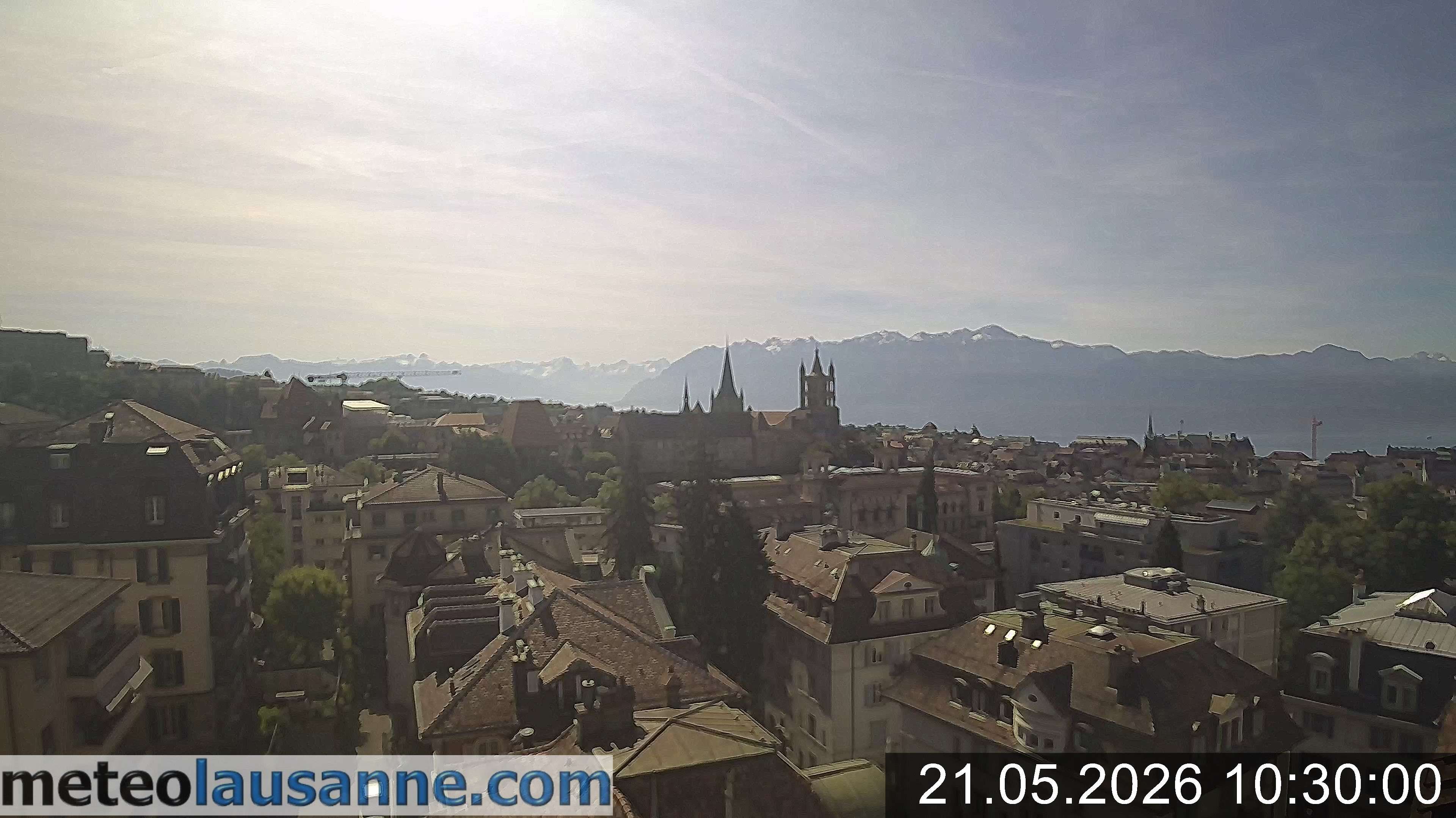 Lausanne › Südosten: Lausanne Cathedral - Lake Geneva - Les Jumelles