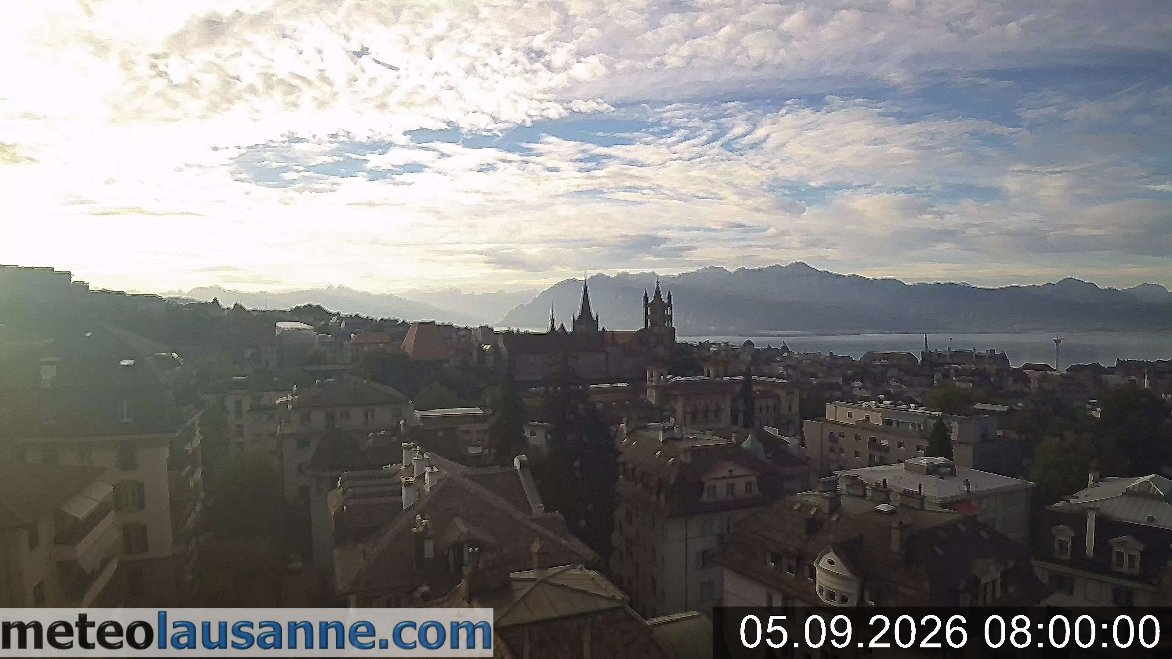 Lausanne › Südosten: Lausanne Cathedral - Lake Geneva - Les Jumelles