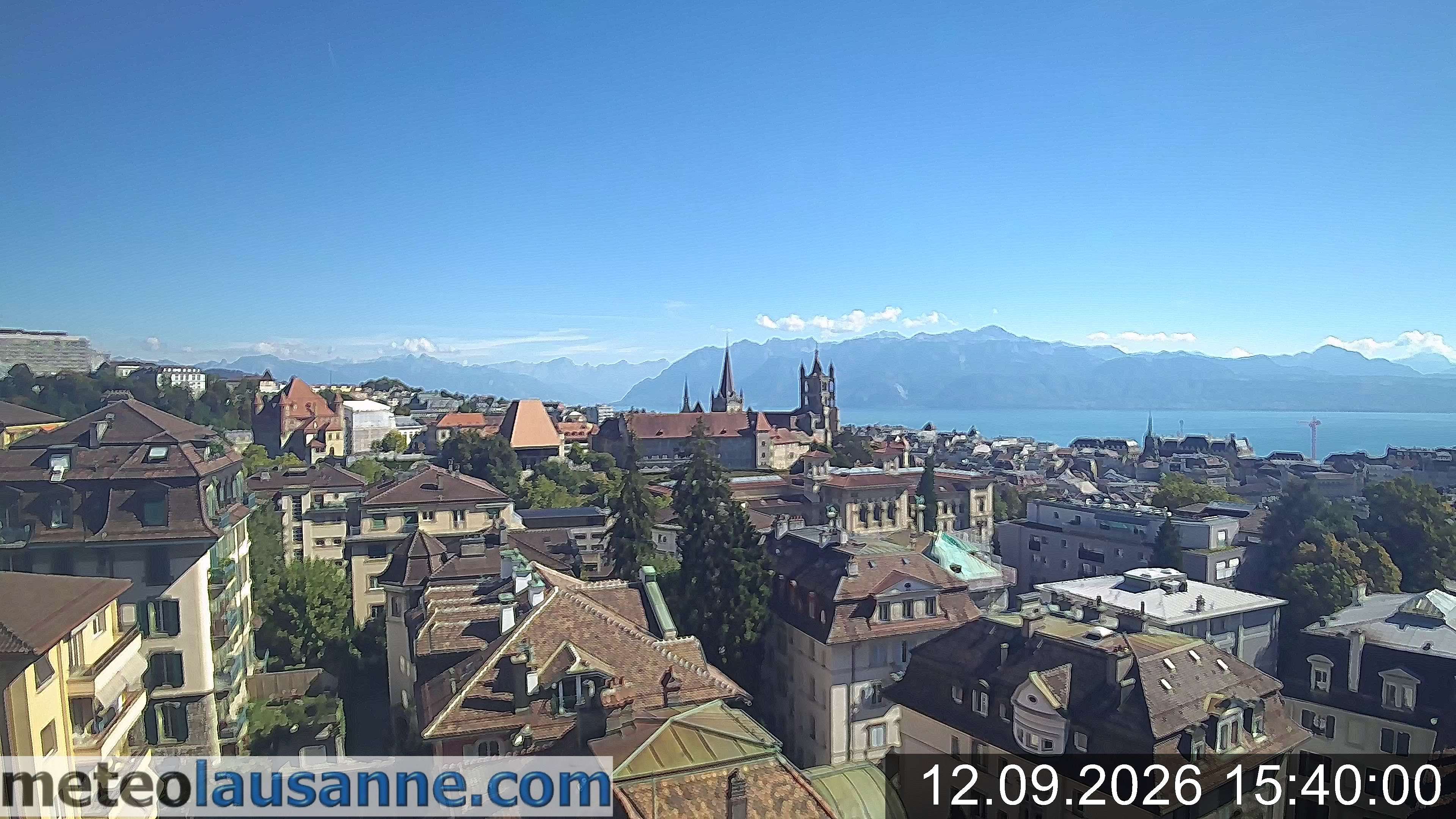 Lausanne › Südosten: Lausanne Cathedral - Lake Geneva - Les Jumelles