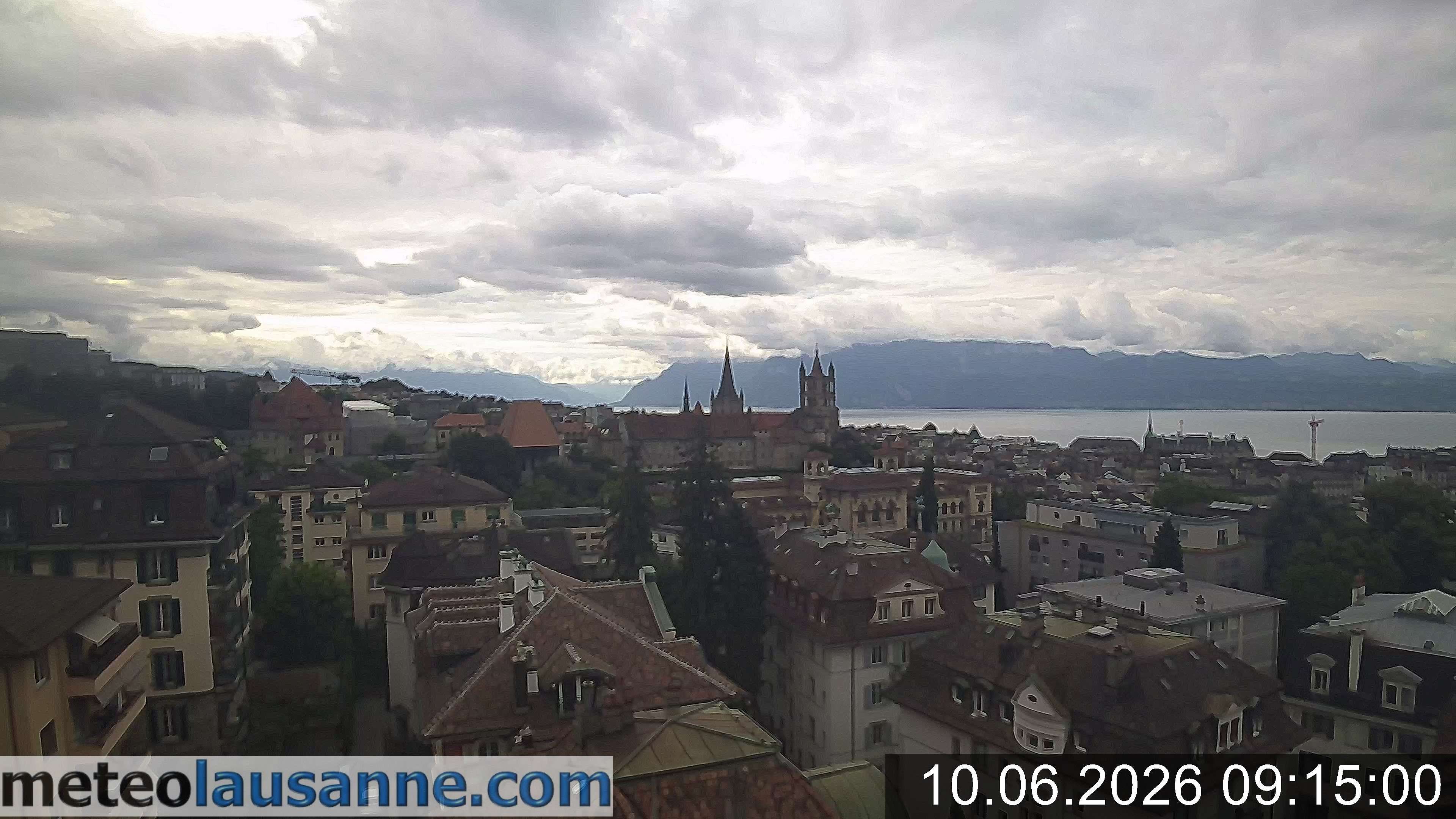 Lausanne › Südosten: Lausanne Cathedral - Lake Geneva - Les Jumelles