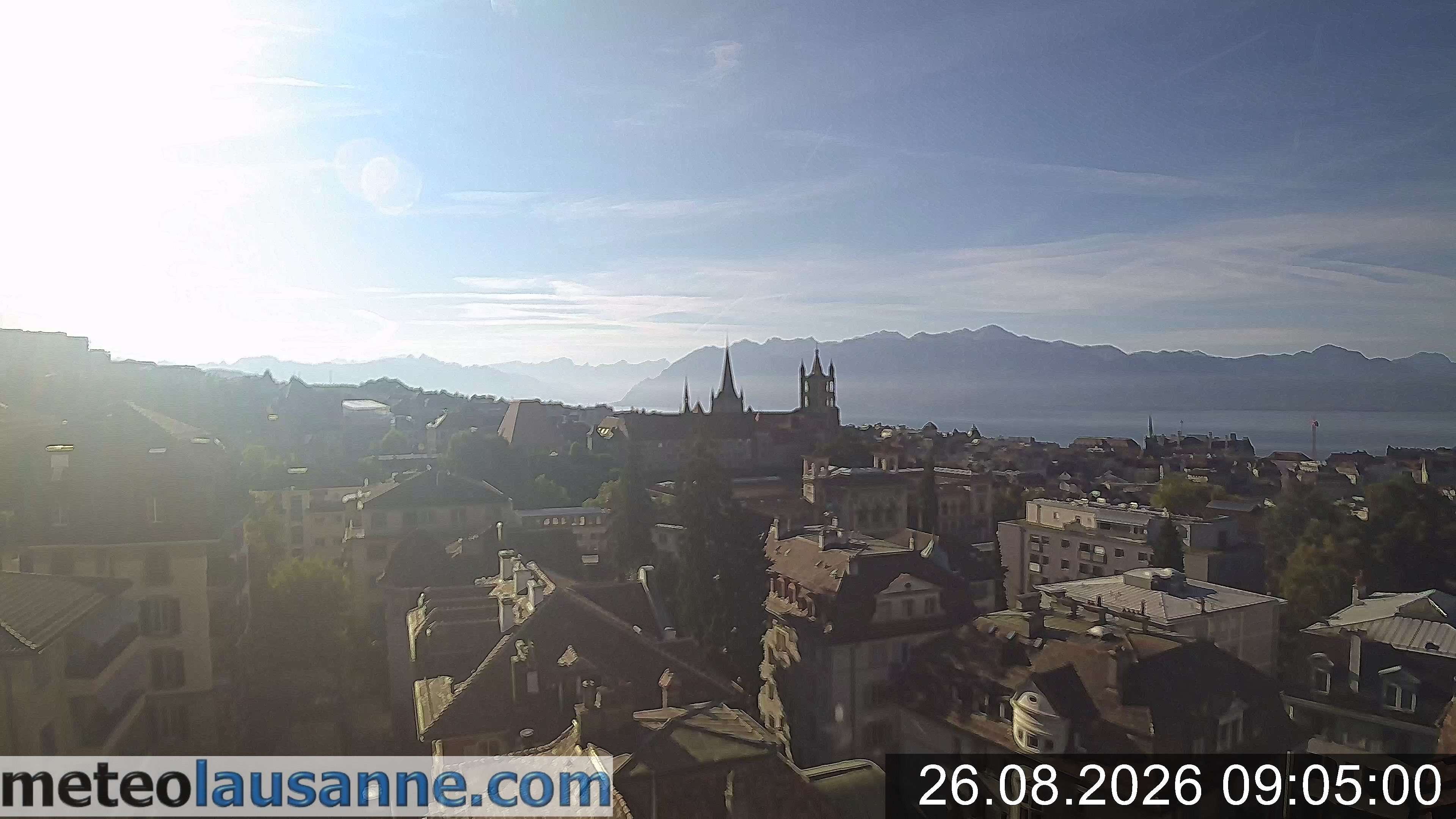 Lausanne › Südosten: Lausanne Cathedral - Lake Geneva - Les Jumelles