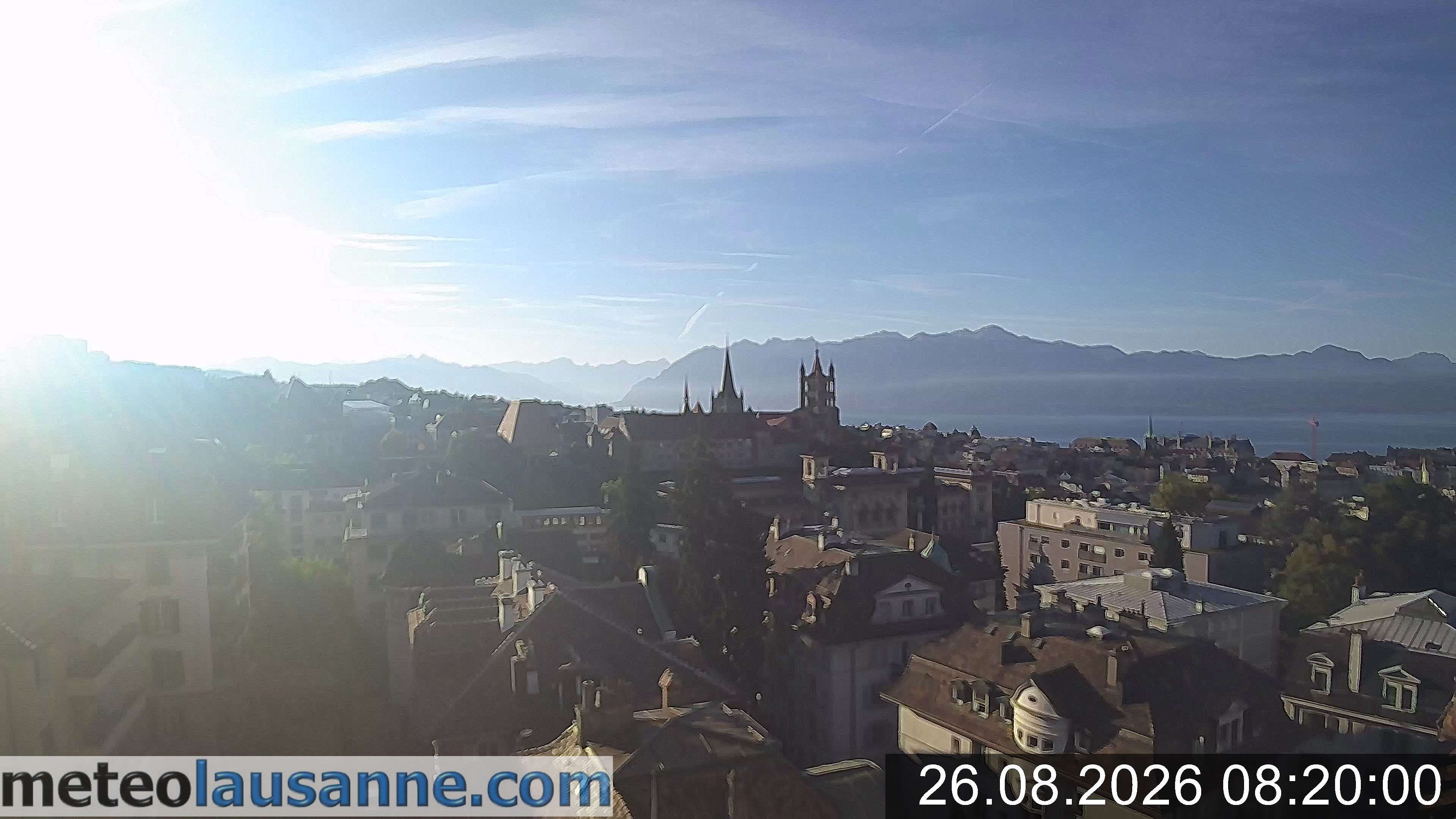 Lausanne › Südosten: Lausanne Cathedral - Lake Geneva - Les Jumelles