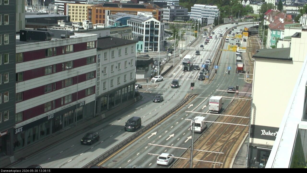 Traffic Cam Bergen: Hordaland: Danmarks plass