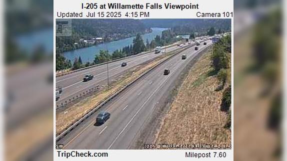 Traffic Cam Oregon City: I-205 at Willamette Falls Viewpoint