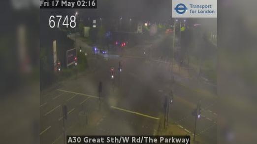 Traffic Cam London: A30 Great Sth/W Rd/The Parkway