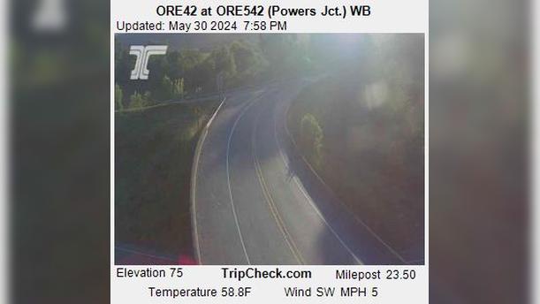 Traffic Cam Myrtle Point: ORE42 at ORE542 (Powers Jct.) WB