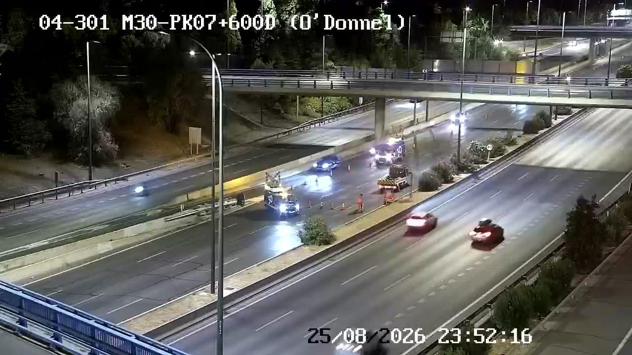 Traffic Cam Madrid: M30 - PK07+600 D (O'DONNELL)