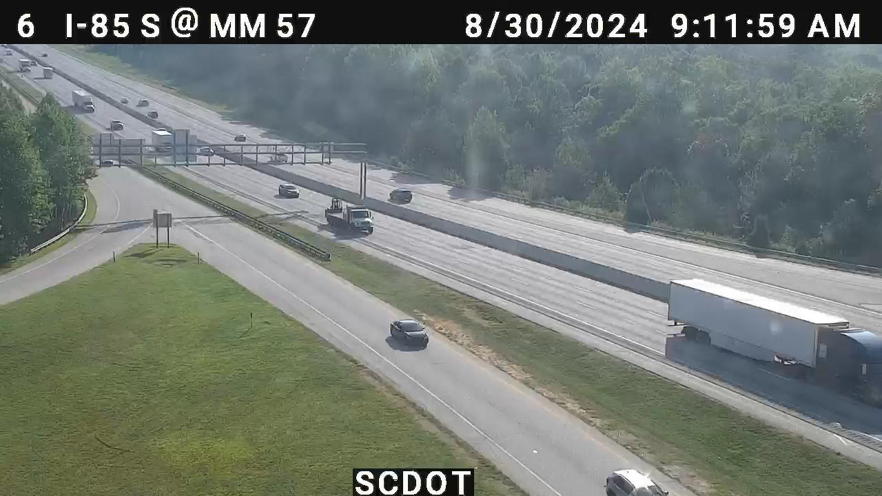 Traffic Cam Greer: I-85 S @ MM 57 (Airport Rd)