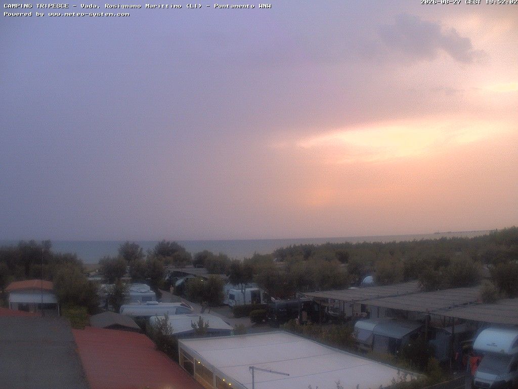 Traffic Cam Rosignano Marittimo › North-West: Camping Tripesce