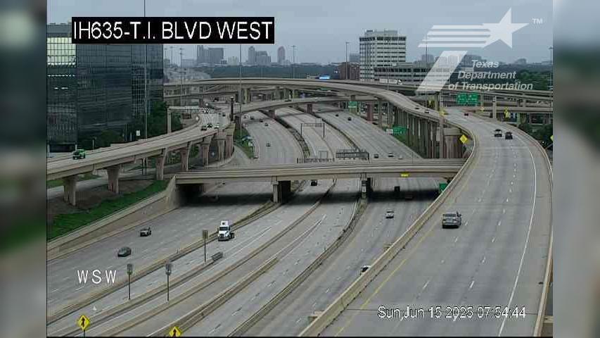 Traffic Cam Dallas › East: I-635 @ T.I. Blvd West