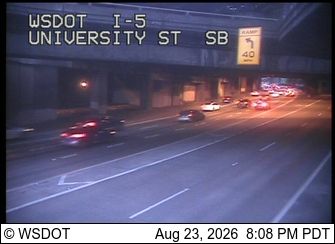 Traffic Cam Seattle: I-5 at MP 165.7: University St, SB