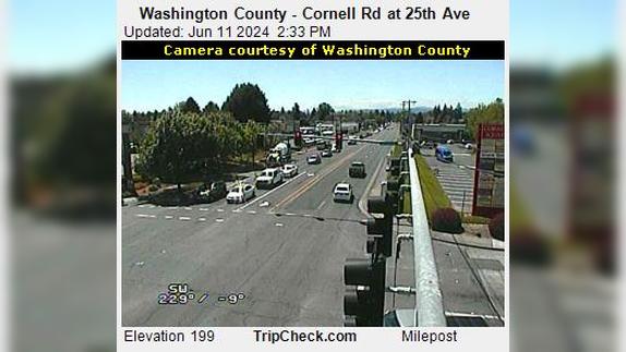 Traffic Cam Hillsboro: Washington County - Cornell Rd at 25th Ave
