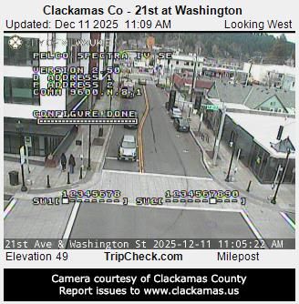Traffic Cam Milwaukie: Clackamas Co - 21st at Washington