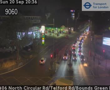 Traffic Cam London Borough of Haringey: A406 North Circular Rd/Telford Rd/Bounds Green Rd