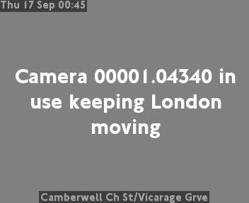 Traffic Cam London: Camberwell Ch St/Vicarage Grve