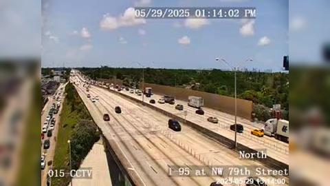 Traffic Cam Miami: I-95 at Northwest 79th Street