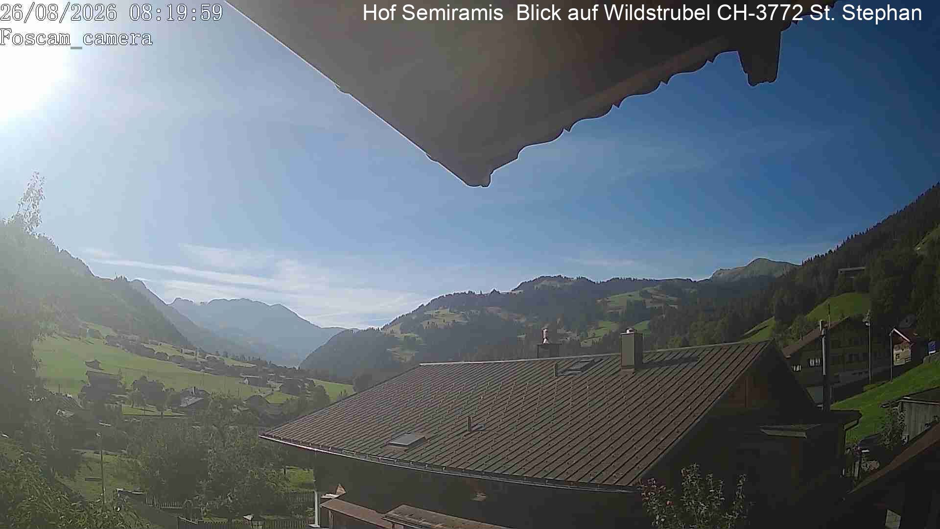 Traffic Cam St. Stephan: Chalet/Ferienhaus Hof Semiramis, Berner Oberland, Lenk-Simmental
