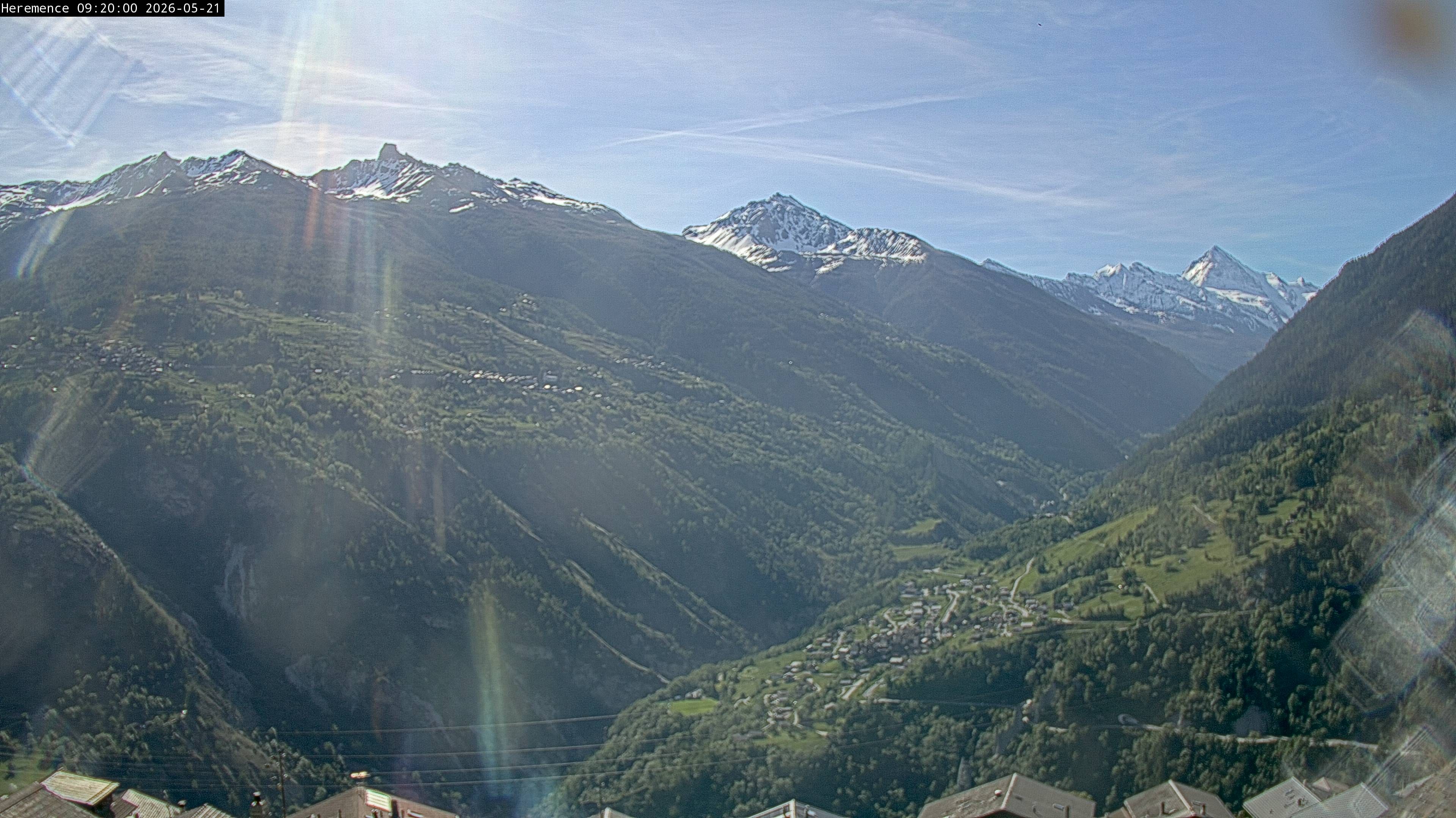 Hérémence: Euseigne, Pyramides d'Euseigne - Euseigne, Village - Saint-Martin - Val d’Hérens - Dent Blanche