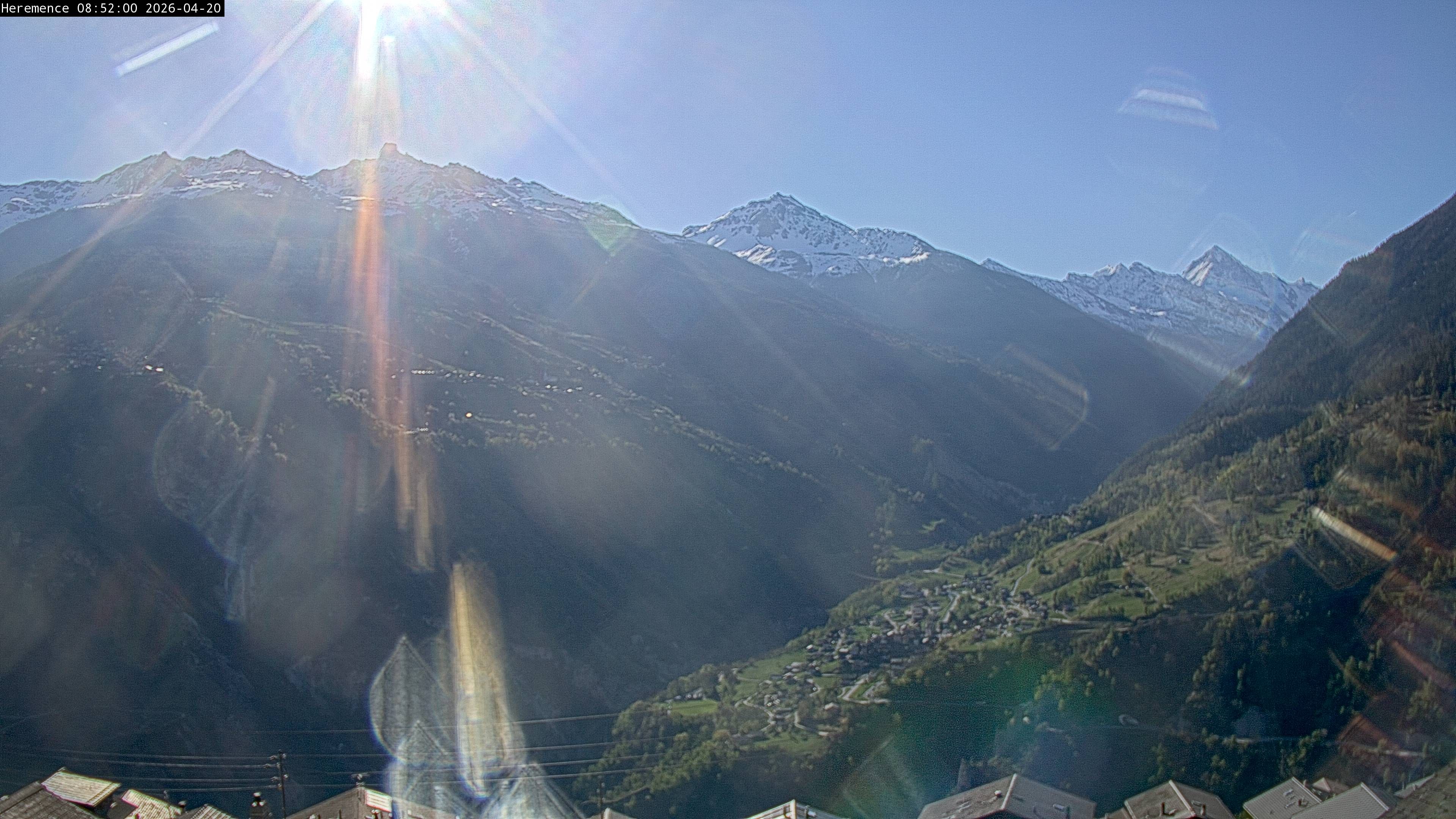 Hérémence: Euseigne, Pyramides d'Euseigne - Euseigne, Village - Saint-Martin - Val d’Hérens - Dent Blanche