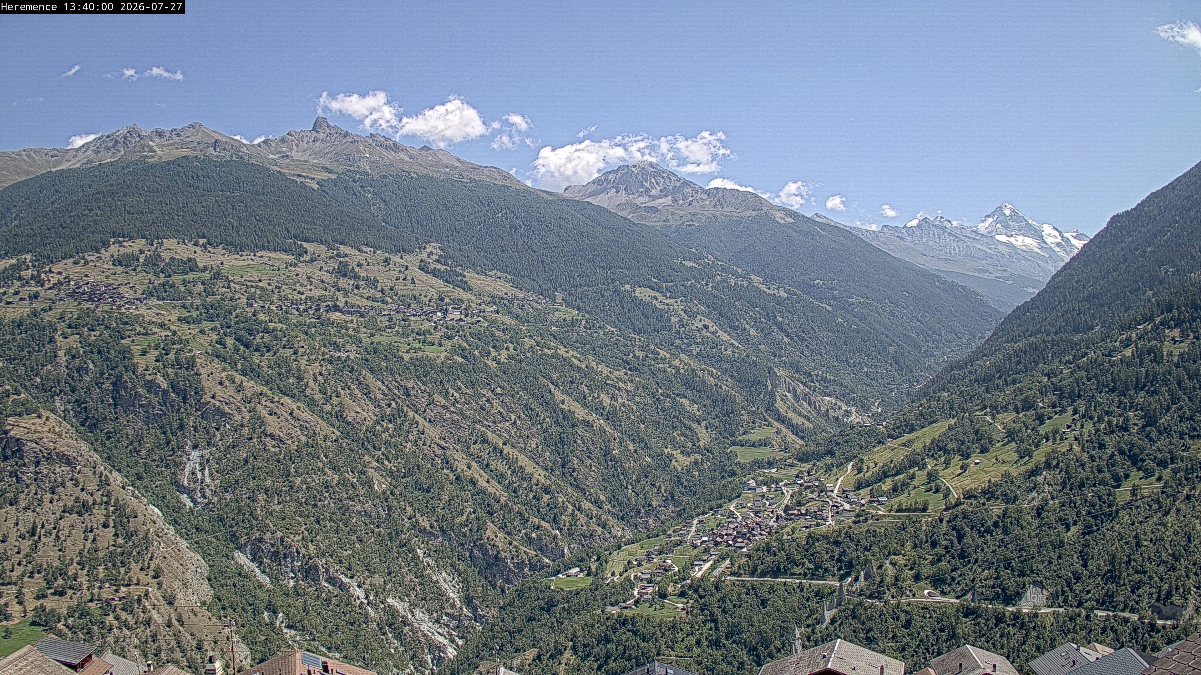 Hérémence: Euseigne, Pyramides d'Euseigne - Euseigne, Village - Saint-Martin - Val d’Hérens - Dent Blanche