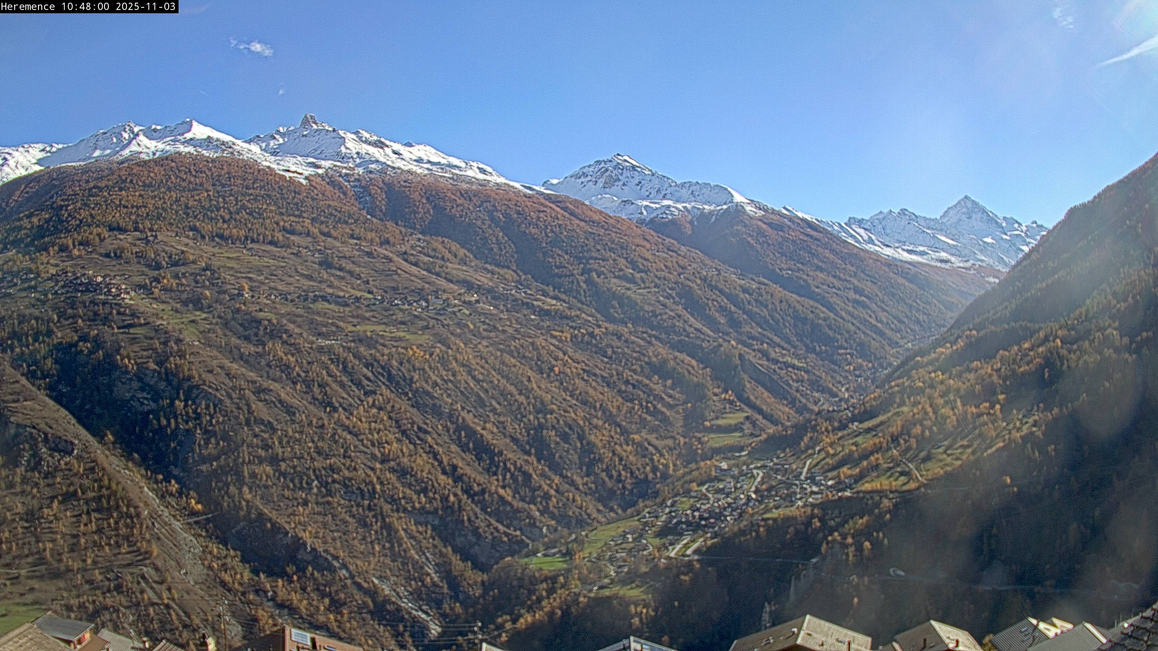 Hérémence: Euseigne, Pyramides d'Euseigne - Euseigne, Village - Saint-Martin - Val d’Hérens - Dent Blanche