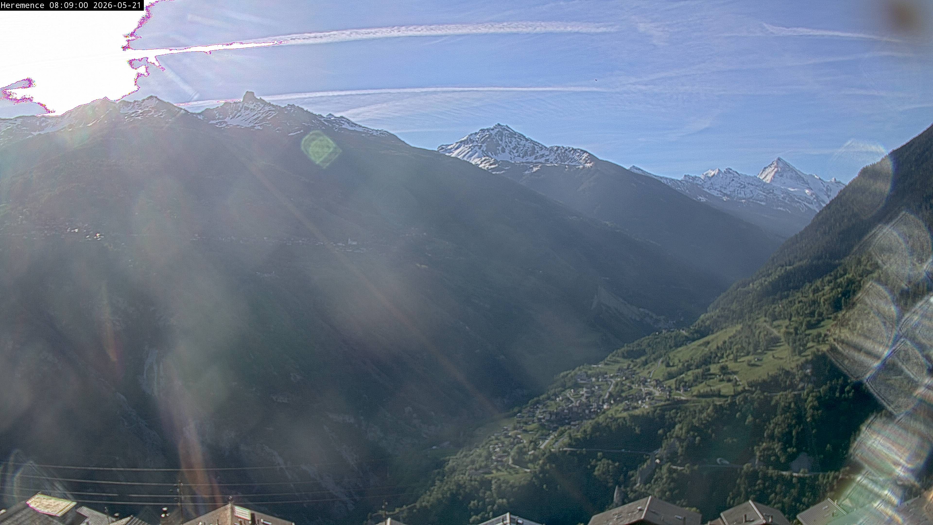 Hérémence: Euseigne, Pyramides d'Euseigne - Euseigne, Village - Saint-Martin - Val d’Hérens - Dent Blanche