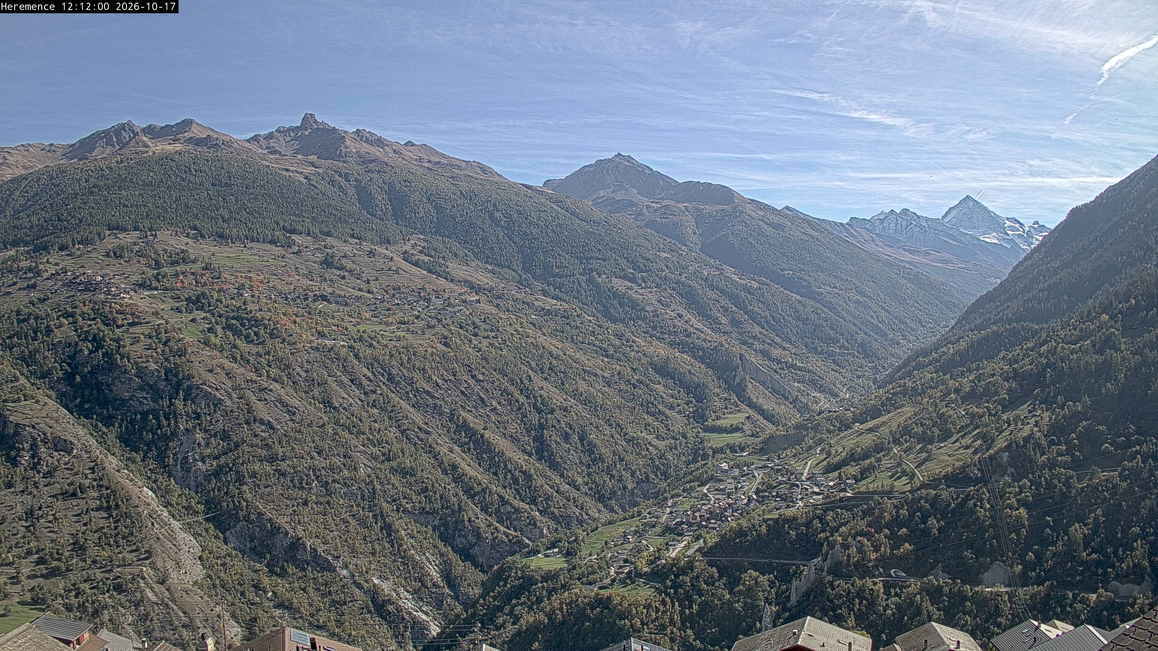 Hérémence: Euseigne, Pyramides d'Euseigne - Euseigne, Village - Saint-Martin - Val d’Hérens - Dent Blanche