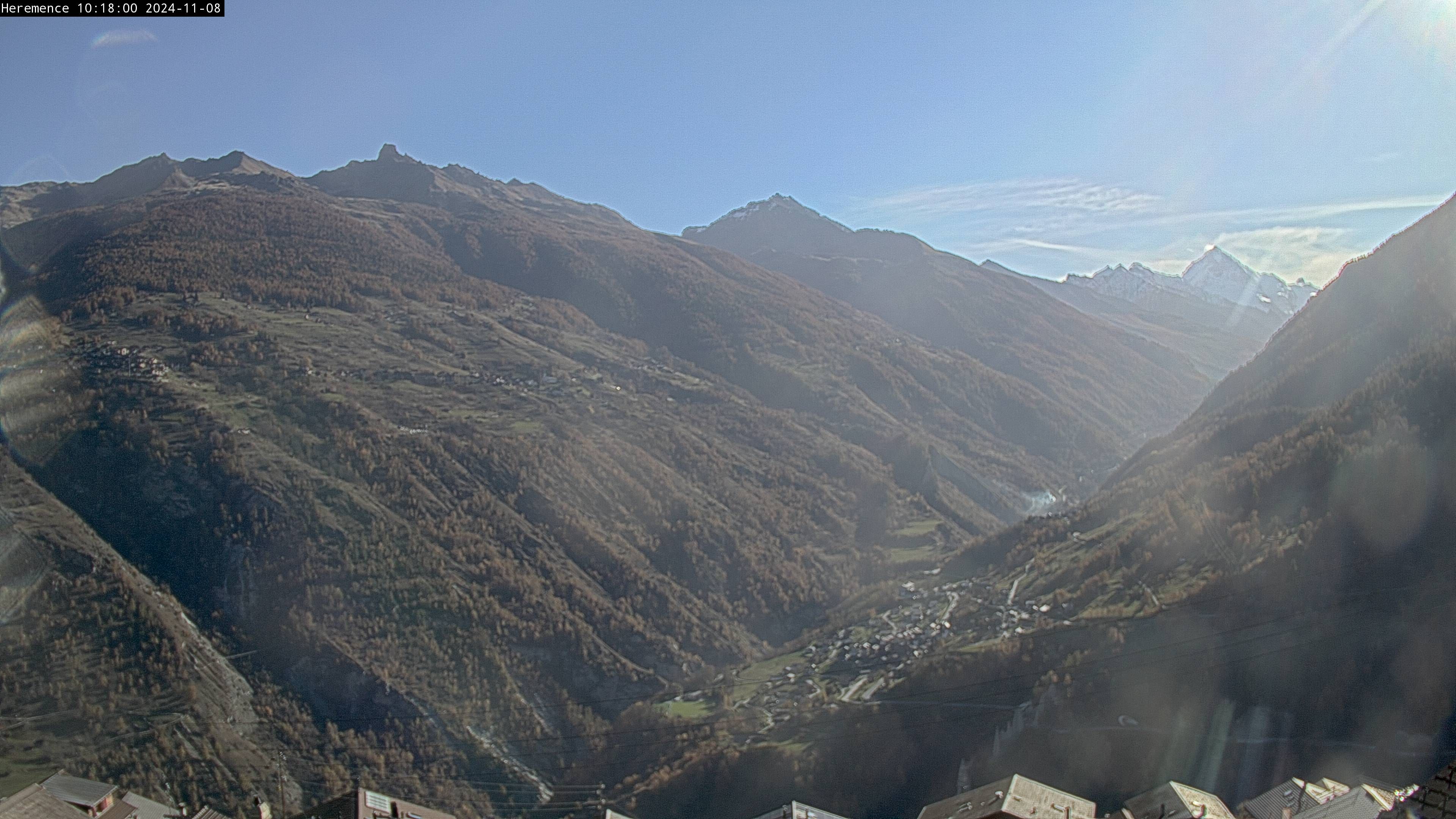 Hérémence: Euseigne, Pyramides d'Euseigne - Euseigne, Village - Saint-Martin - Val d’Hérens - Dent Blanche