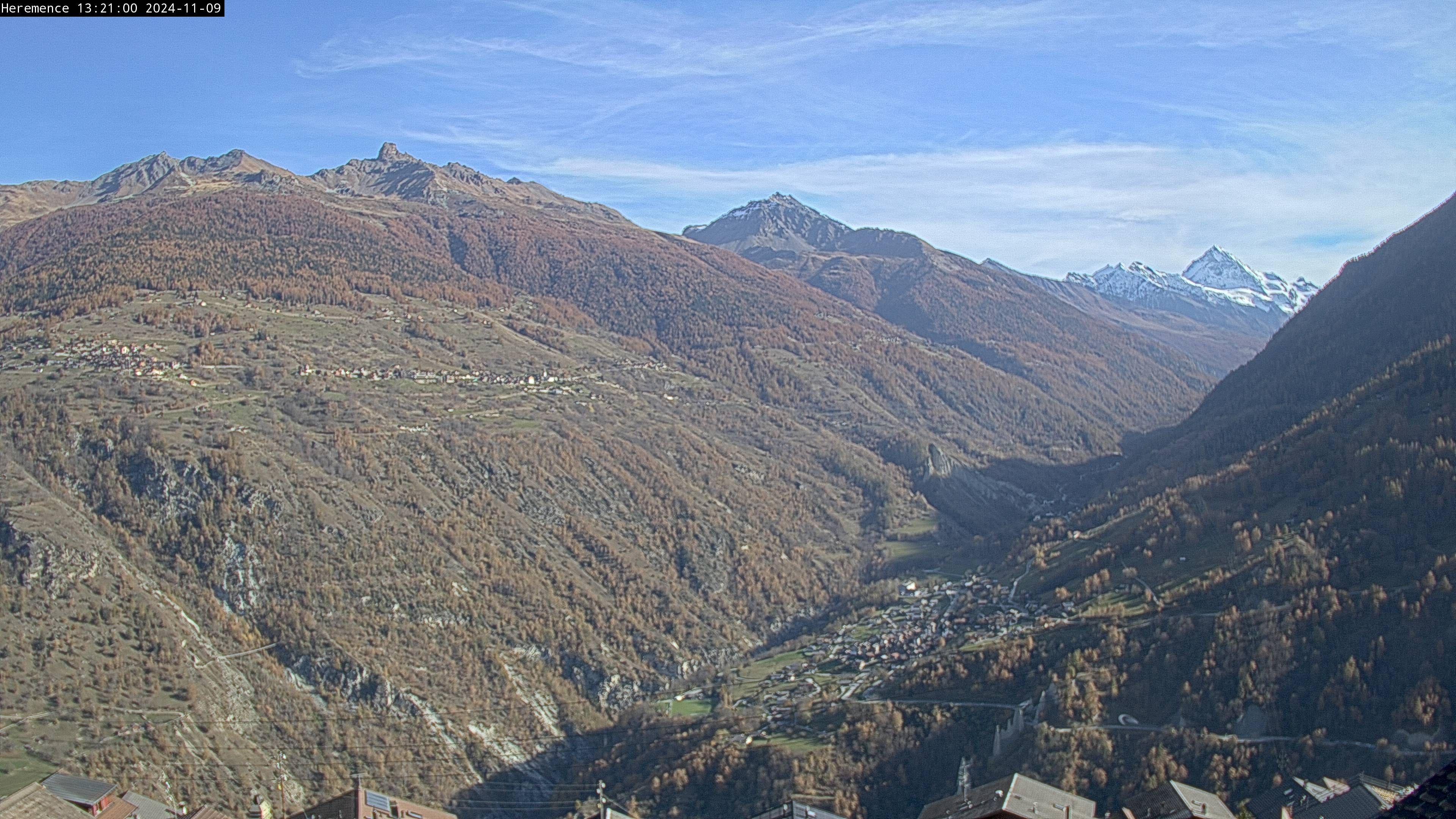 Hérémence: Euseigne, Pyramides d'Euseigne - Euseigne, Village - Saint-Martin - Val d’Hérens - Dent Blanche