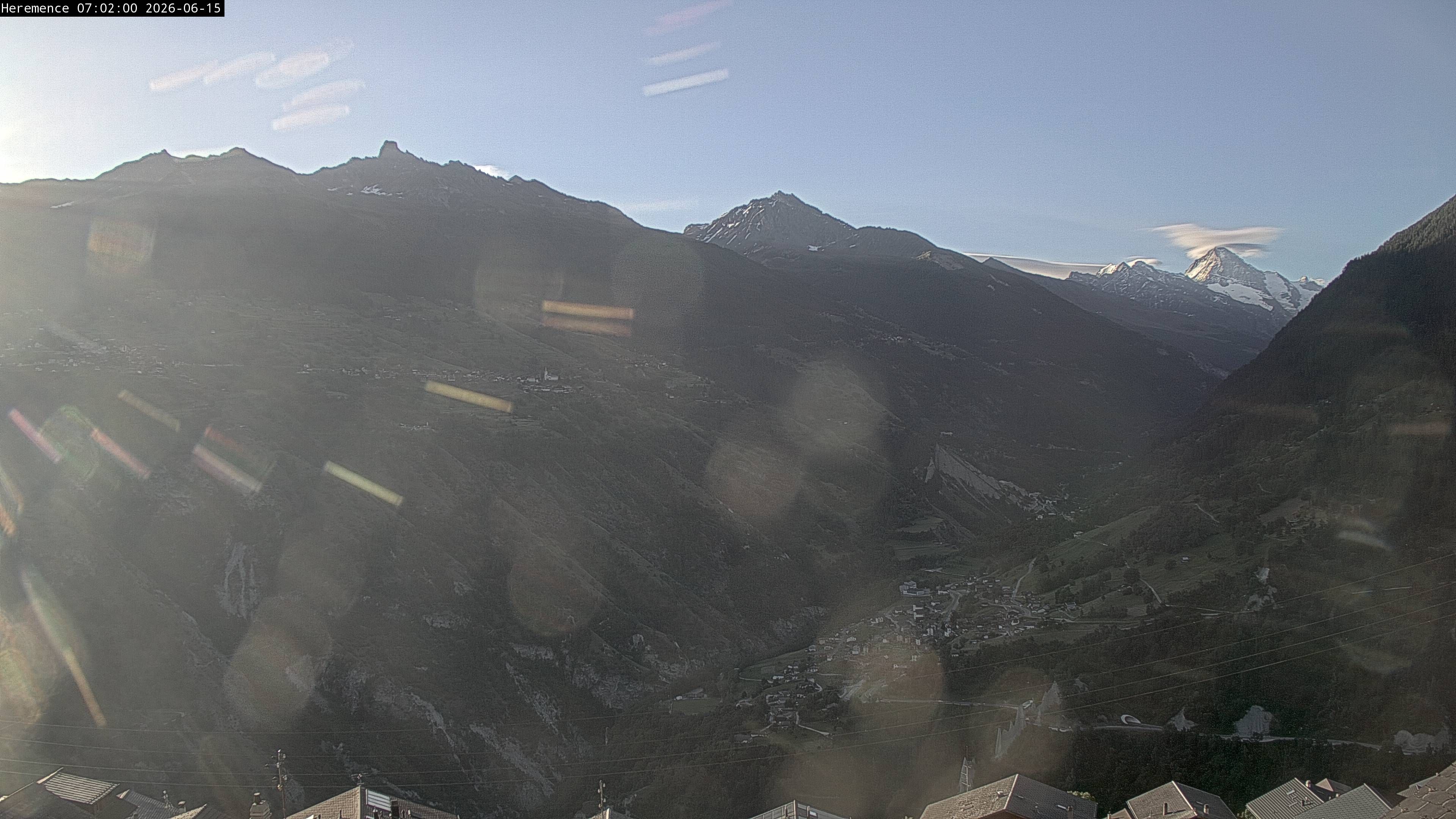 Hérémence: Euseigne, Pyramides d'Euseigne - Euseigne, Village - Saint-Martin - Val d’Hérens - Dent Blanche