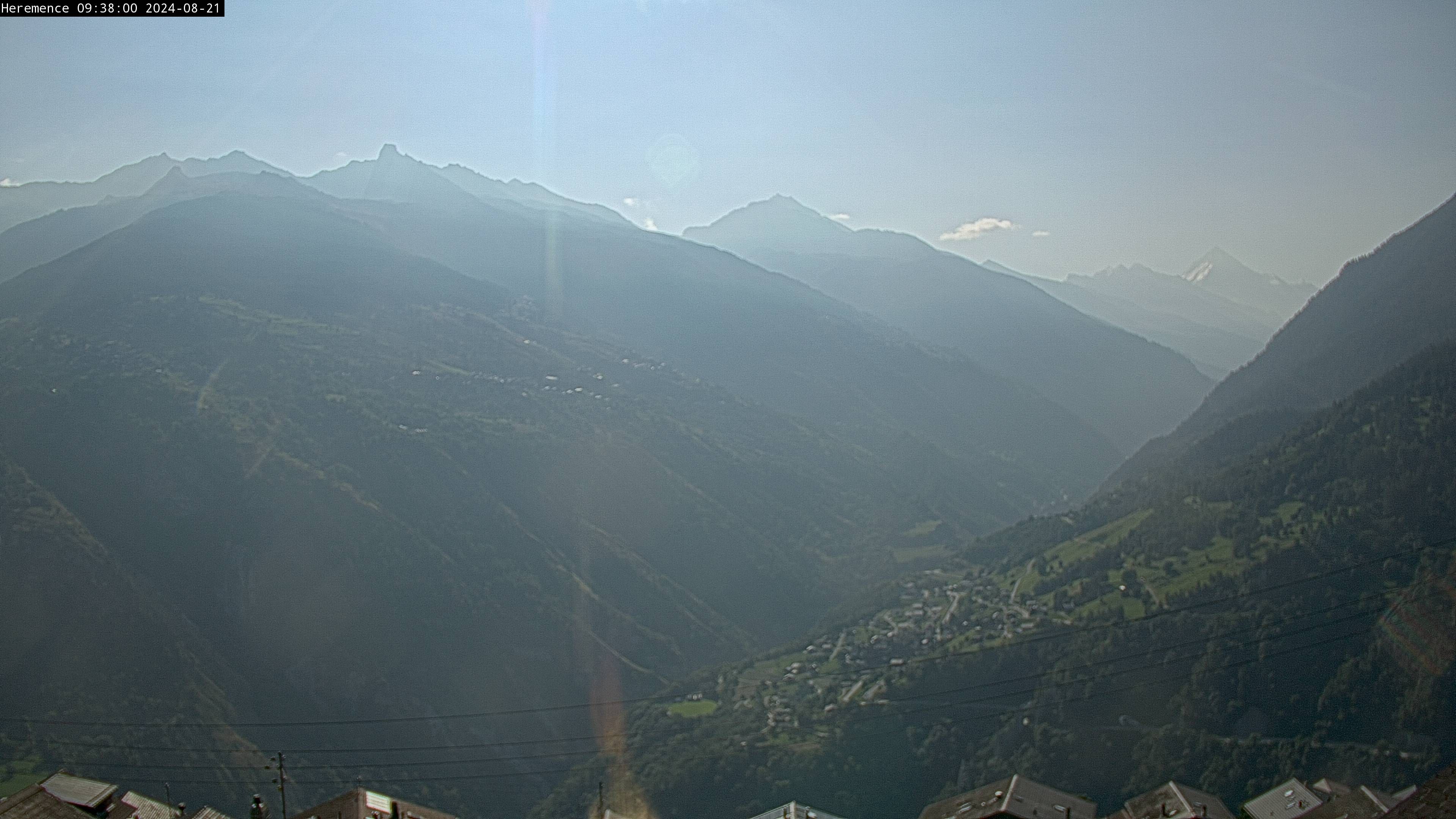 Hérémence: Euseigne, Pyramides d'Euseigne - Euseigne, Village - Saint-Martin - Val d’Hérens - Dent Blanche