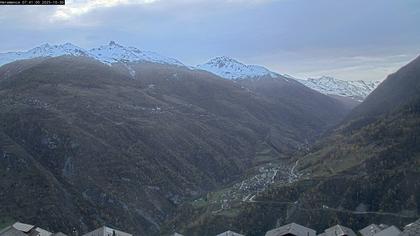 Hérémence: Euseigne, Pyramides d'Euseigne - Euseigne, Village - Saint-Martin - Val d’Hérens - Dent Blanche