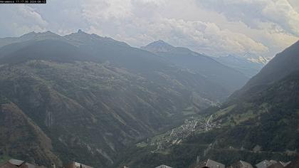 Hérémence: Euseigne, Pyramides d'Euseigne - Euseigne, Village - Saint-Martin - Val d’Hérens - Dent Blanche