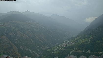 Hérémence: Euseigne, Pyramides d'Euseigne - Euseigne, Village - Saint-Martin - Val d’Hérens - Dent Blanche