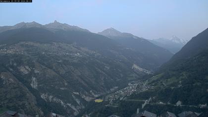 Hérémence: Euseigne, Pyramides d'Euseigne - Euseigne, Village - Saint-Martin - Val d’Hérens - Dent Blanche