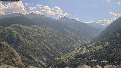 Hérémence: Euseigne, Pyramides d'Euseigne - Euseigne, Village - Saint-Martin - Val d’Hérens - Dent Blanche