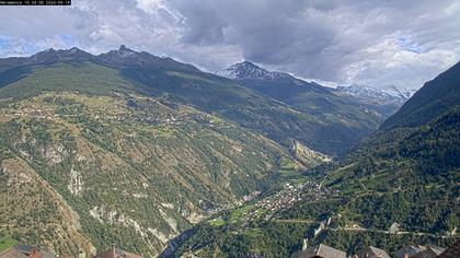 Hérémence: Euseigne, Pyramides d'Euseigne - Euseigne, Village - Saint-Martin - Val d’Hérens - Dent Blanche