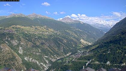 Hérémence: Euseigne, Pyramides d'Euseigne - Euseigne, Village - Saint-Martin - Val d’Hérens - Dent Blanche